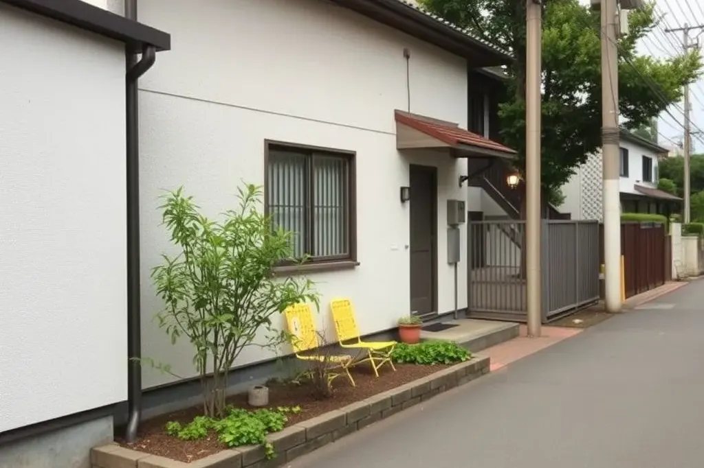 静かな住宅街の庭のある家(AIで作成したイメージ)